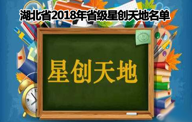 湖北省2018年省级星创天地名单